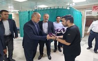 بازدید نماینده مردم سلماس از بیمارستان خاتم‌الانبیاء و تجلیل از کادر اورژانس